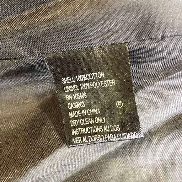 Tahari cropped fitted jacket open front woven cotton space dye 4 - Picture 7 of 8